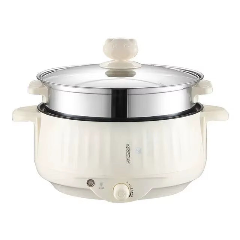 220V Multi Cookers Single/Double Layer Electric Pot 1-2 People Household Non-Stick Pan Hot Pot Rice Cooker Cooking Appliances