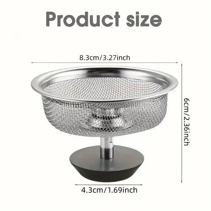 1/2Pcs Stainless Steel Kitchen Sink Filter, Garbage Food Residue/Hair Catcher, Keep Your Bathtub