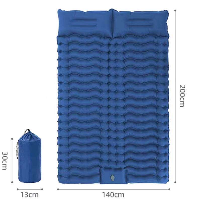 Inflatable Mattress with Built-In Pillow Pump 200X140Cm Outdoor Sleeping Bed Vehicle Inflatable Cushion Tourist Mattress