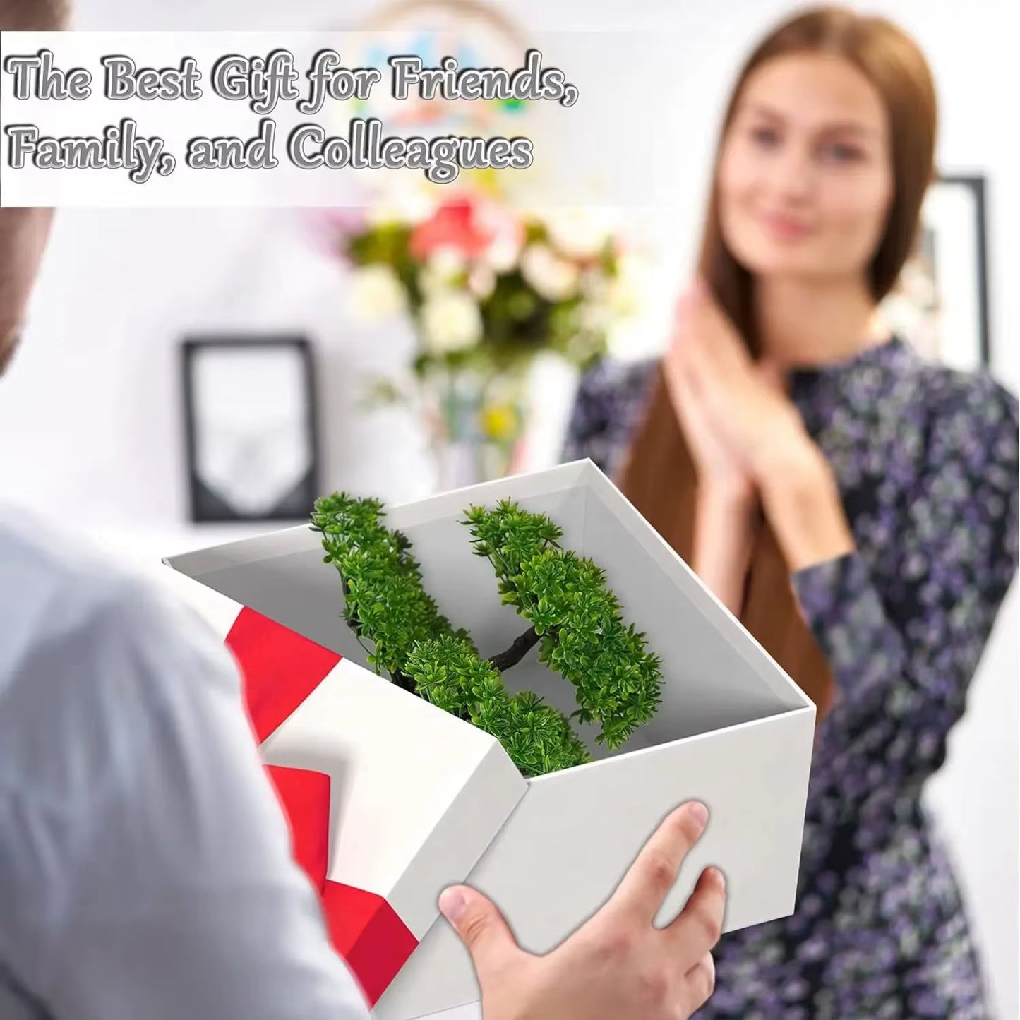 Artificial Plants Bonsai Simulated Tree Potted Plants Fake Flowers Table Potted Ornaments