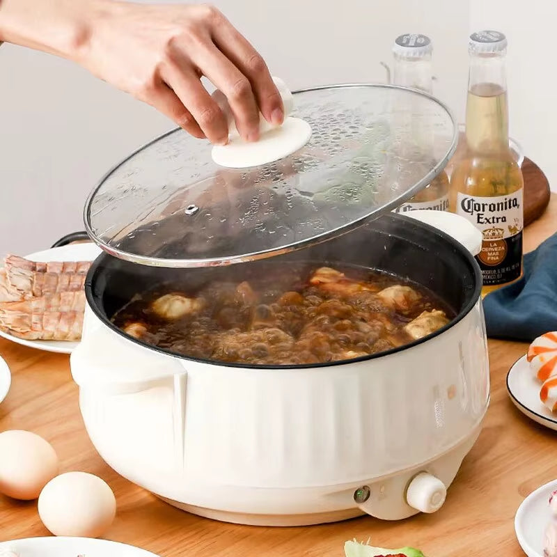 220V Multi Cookers Single/Double Layer Electric Pot 1-2 People Household Non-Stick Pan Hot Pot Rice Cooker Cooking Appliances